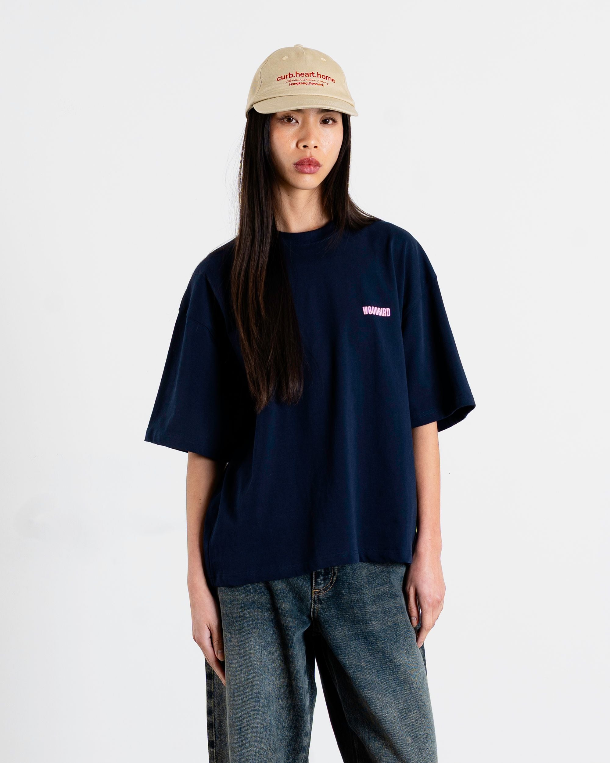 Woodbird Female WBBalo Koi Tee T-Shirts Dark Navy