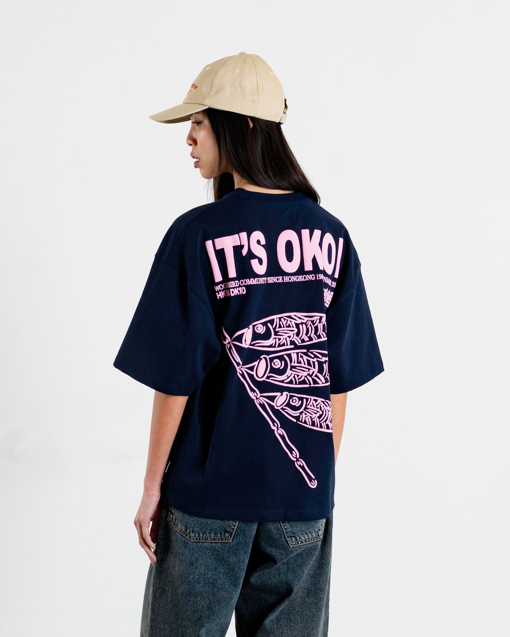 Woodbird Female WBBalo Koi Tee T-Shirts Dark Navy