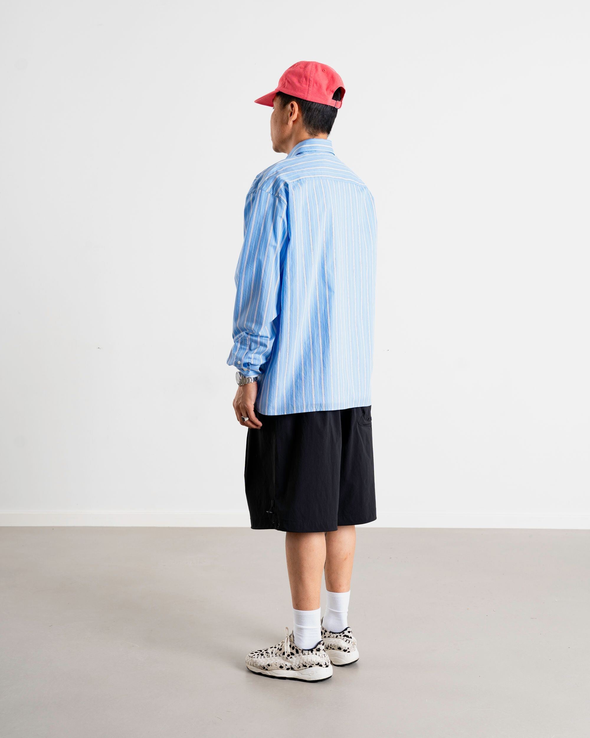 Woodbird WBBuzo Striped Shirt Shirts Light Blue