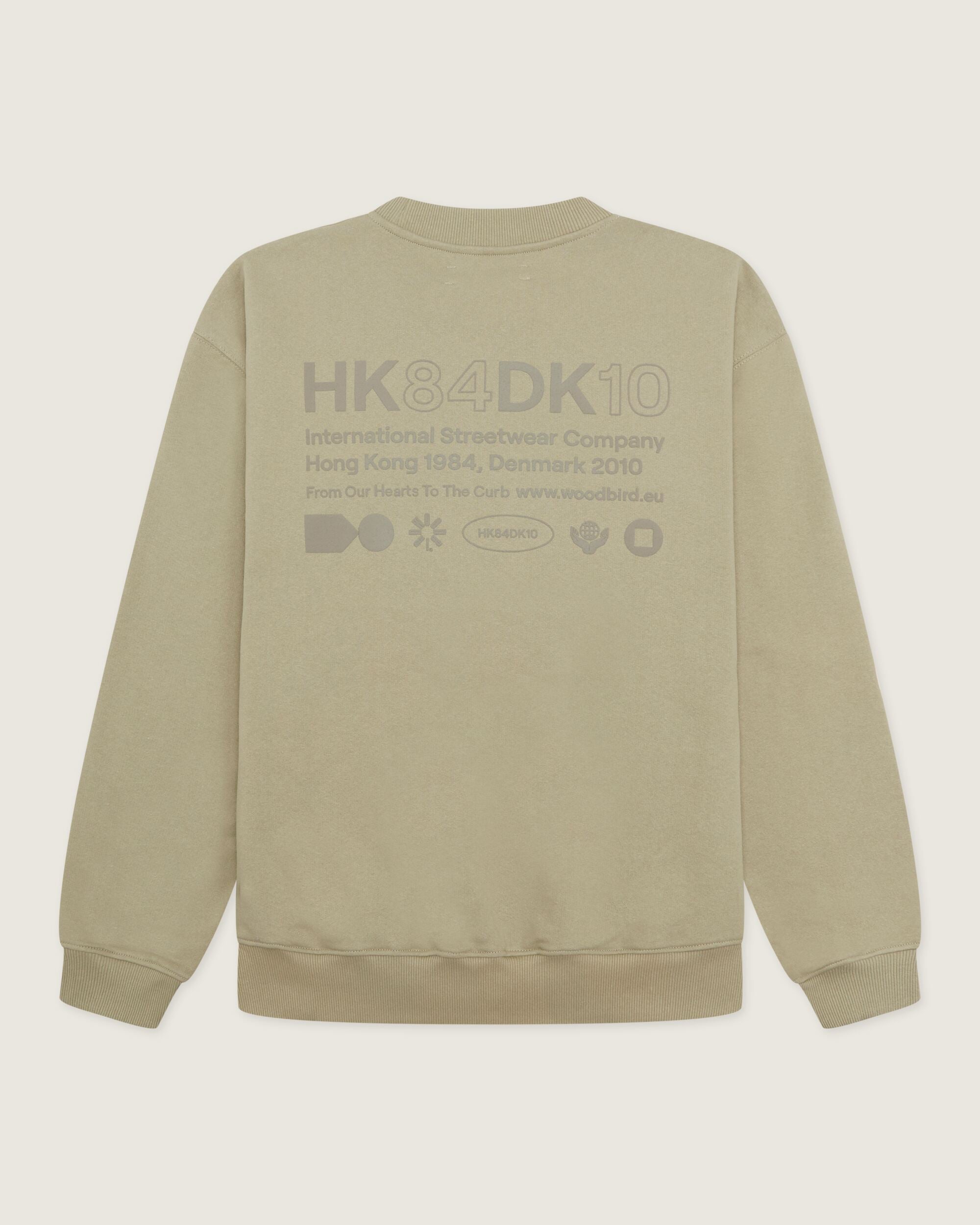 Woodbird WBCope HKDK Crew Sweats Dust Green