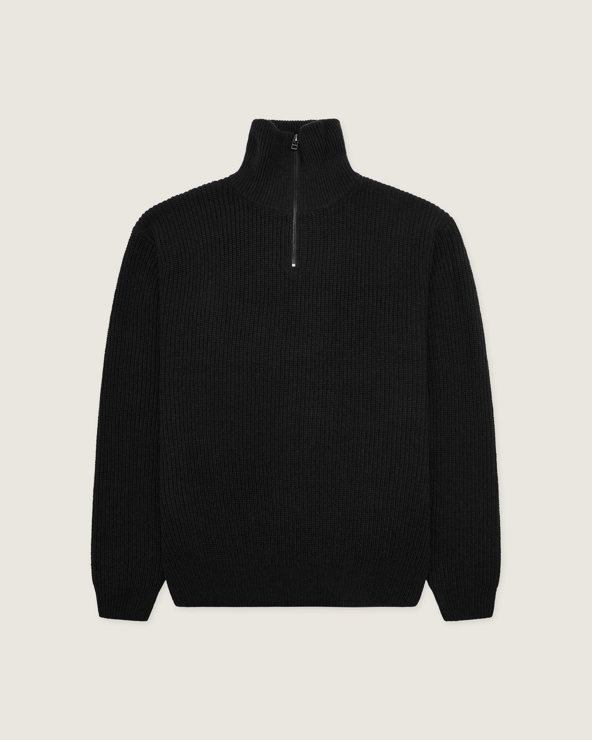 Woodbird WBLass Wool Half-Zip Knits Black