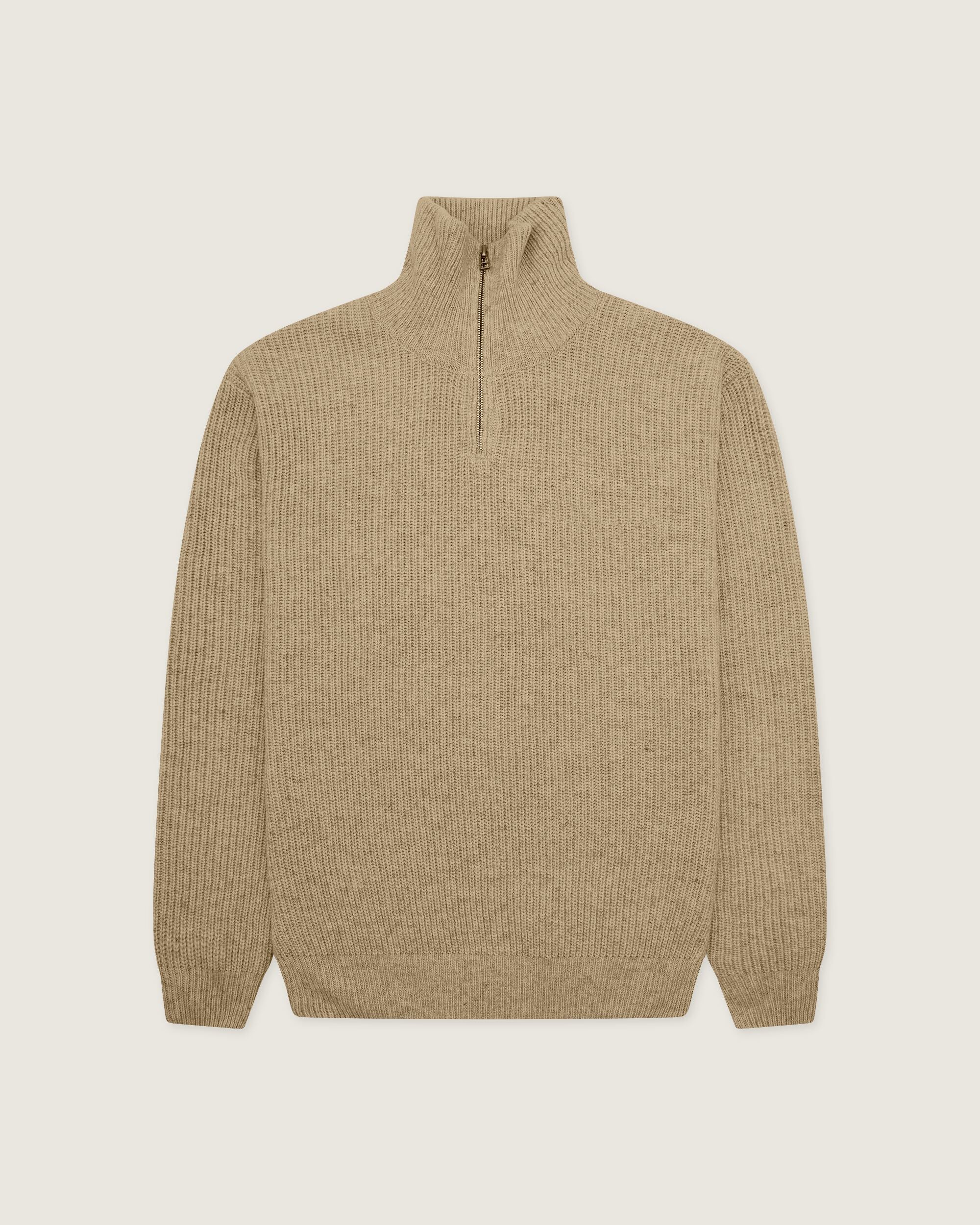 Woodbird WBLass Wool Half-Zip Knits Stone