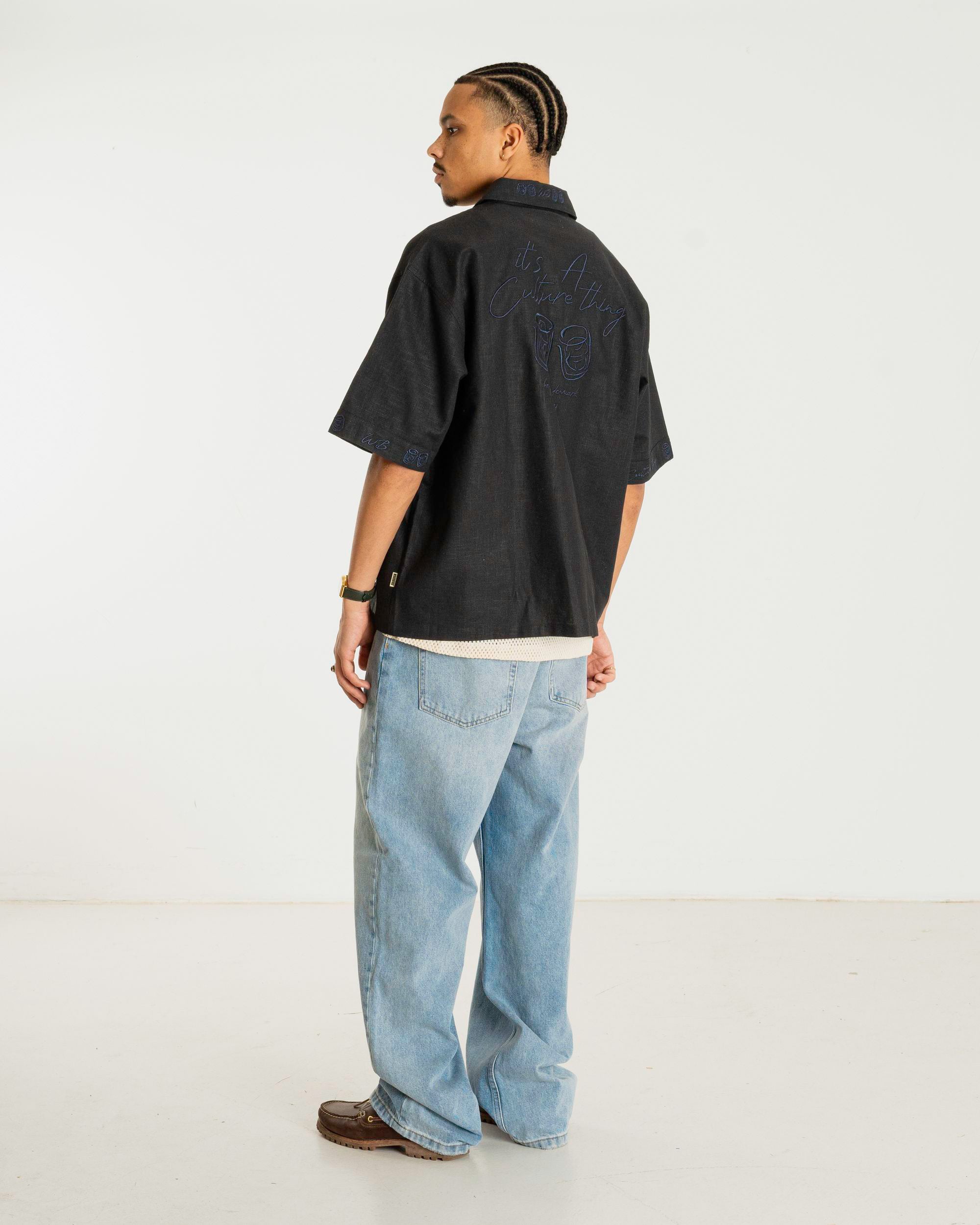 Woodbird WBWang Embroid Shirt Shirts Black