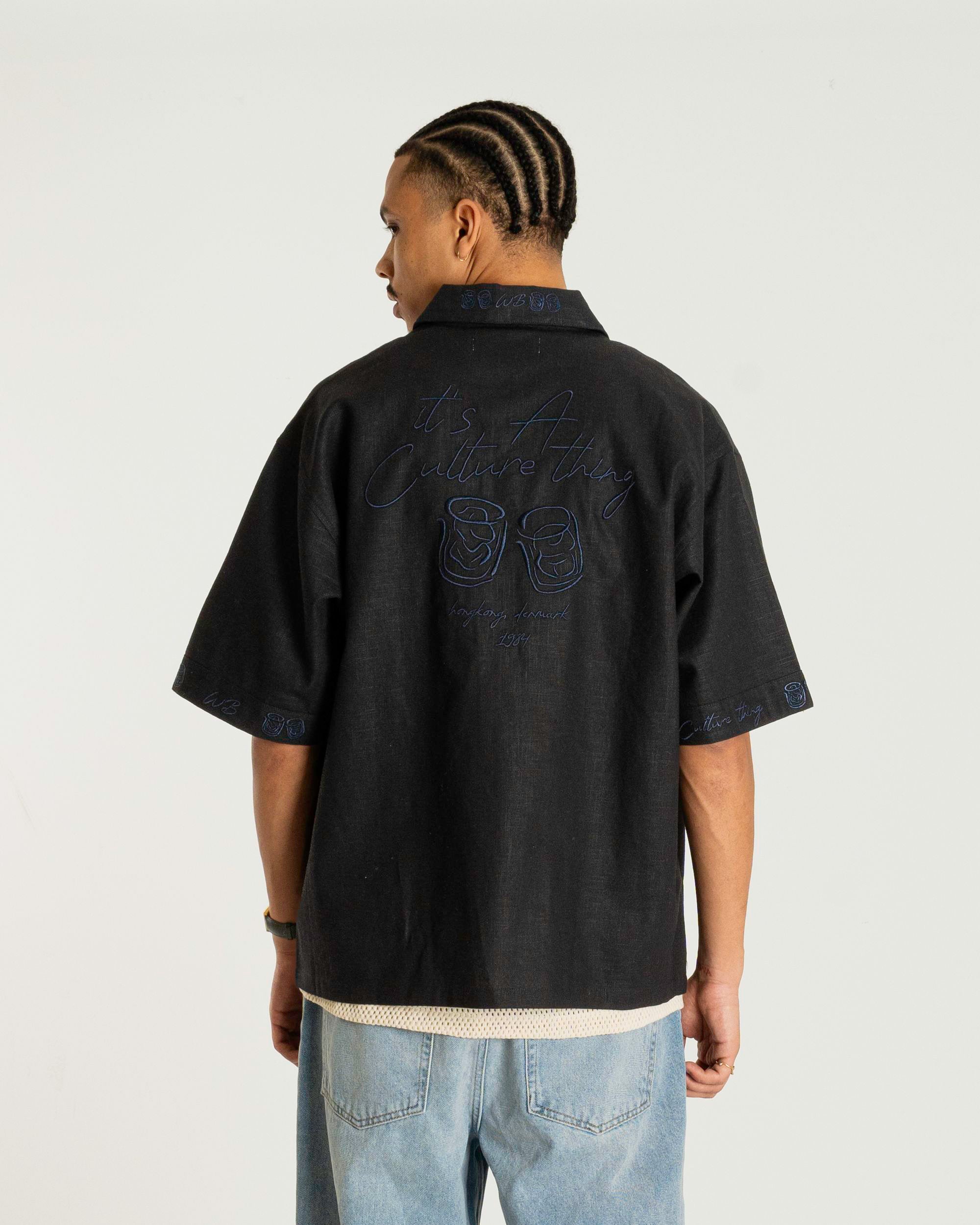 Woodbird WBWang Embroid Shirt Shirts Black
